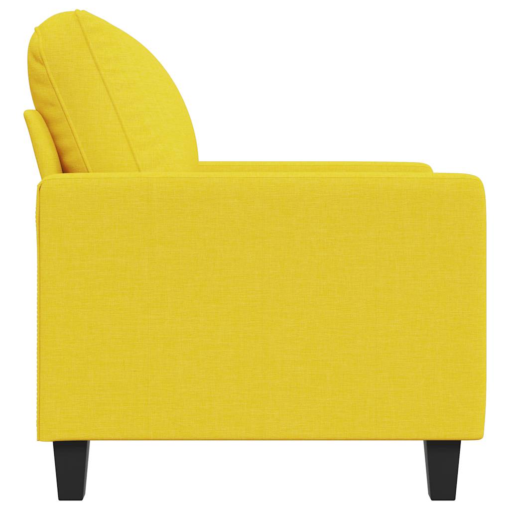 vidaXL Fotel, jasnożółty, 60 cm, obity tkaniną