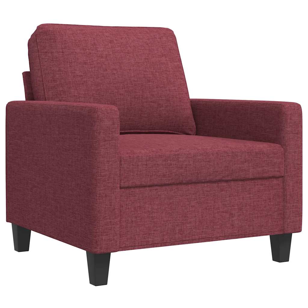 vidaXL Fotel, winna czerwień, 60 cm, obity tkaniną