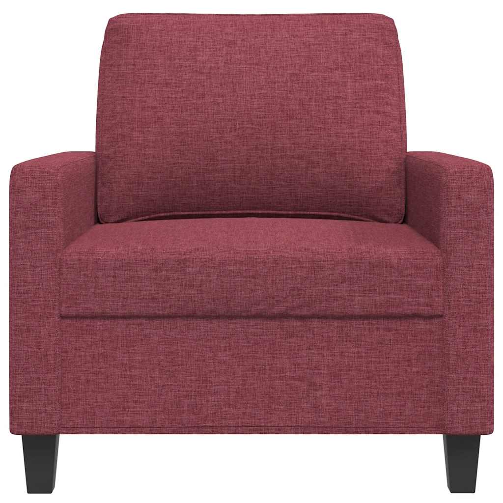 vidaXL Fotel, winna czerwień, 60 cm, obity tkaniną