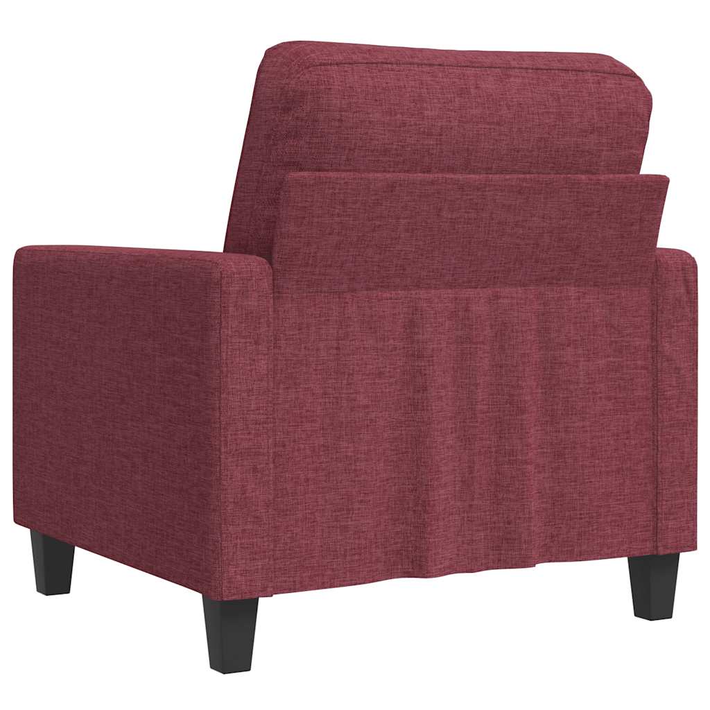 vidaXL Fotel, winna czerwień, 60 cm, obity tkaniną