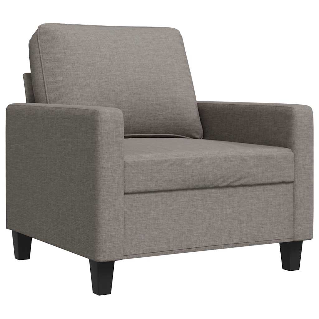 vidaXL Fotel, taupe, 60 cm, obity tkaniną