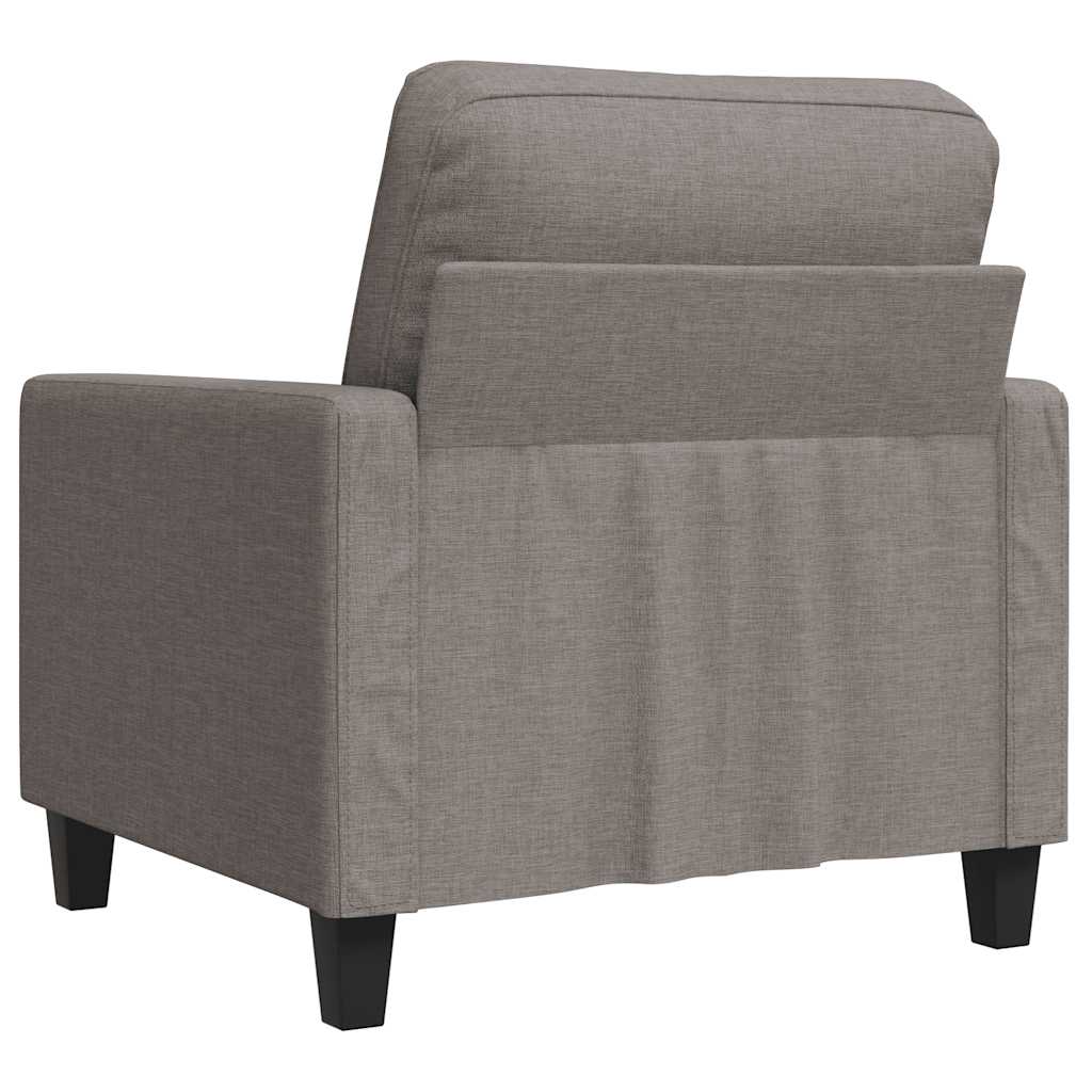 vidaXL Fotel, taupe, 60 cm, obity tkaniną