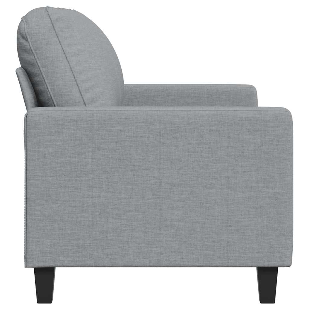 vidaXL Sofa 2-osobowa, jasnoszara, 120 cm, tapicerowana tkaniną