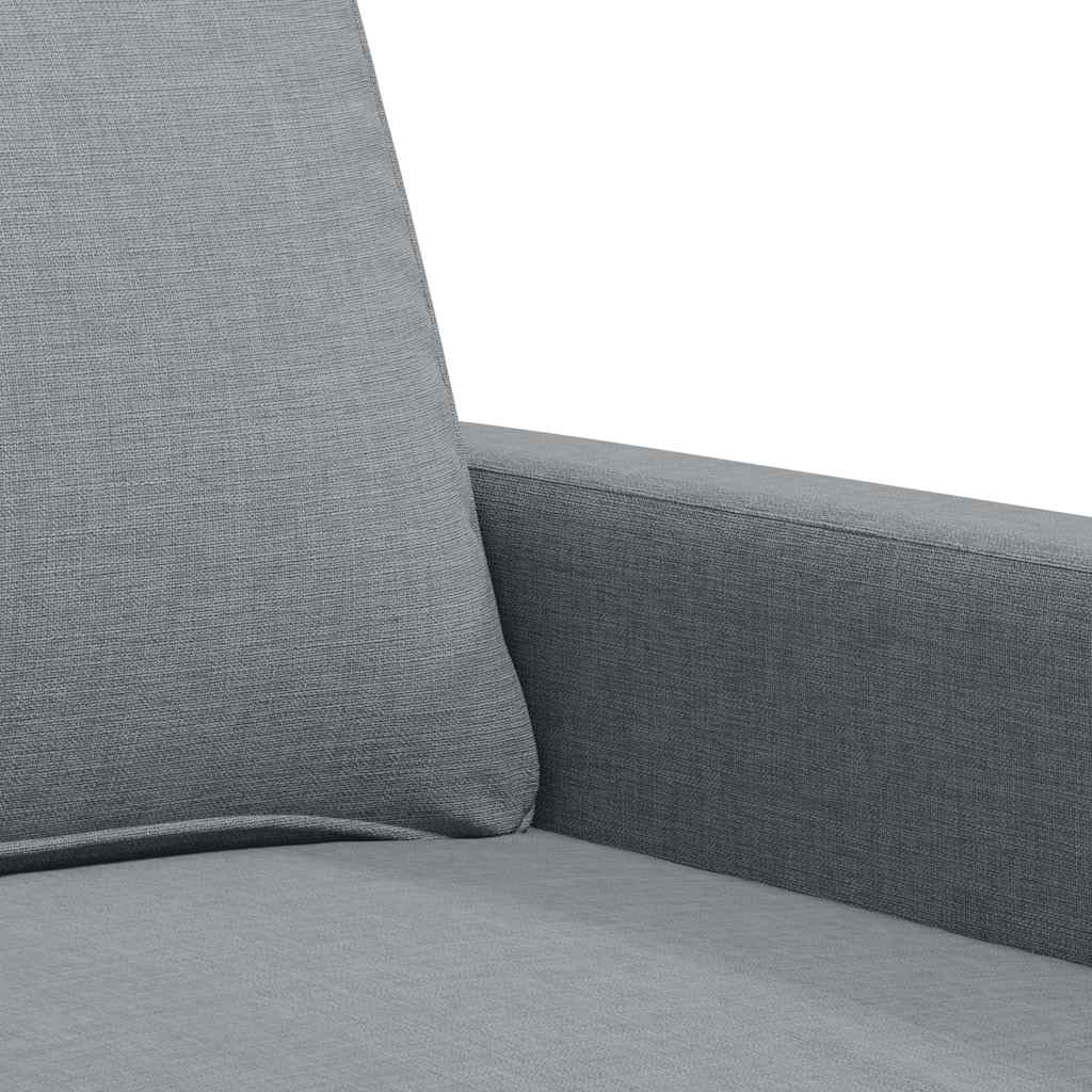 vidaXL Sofa 2-osobowa, jasnoszara, 120 cm, tapicerowana tkaniną