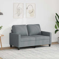 vidaXL Sofa 2-osobowa, jasnoszara, 120 cm, tapicerowana tkaniną