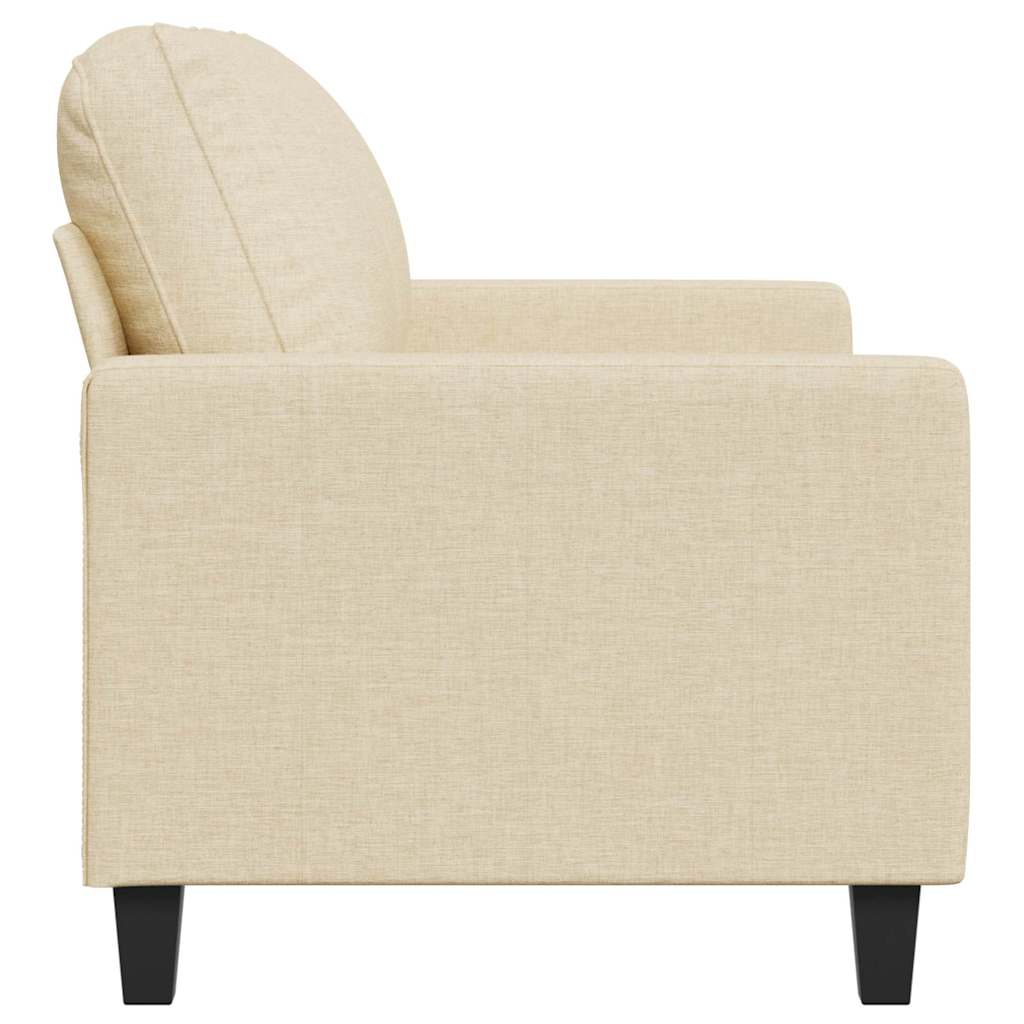 vidaXL 2-osobowa sofa, kremowa, 120 cm, tapicerowana tkaniną