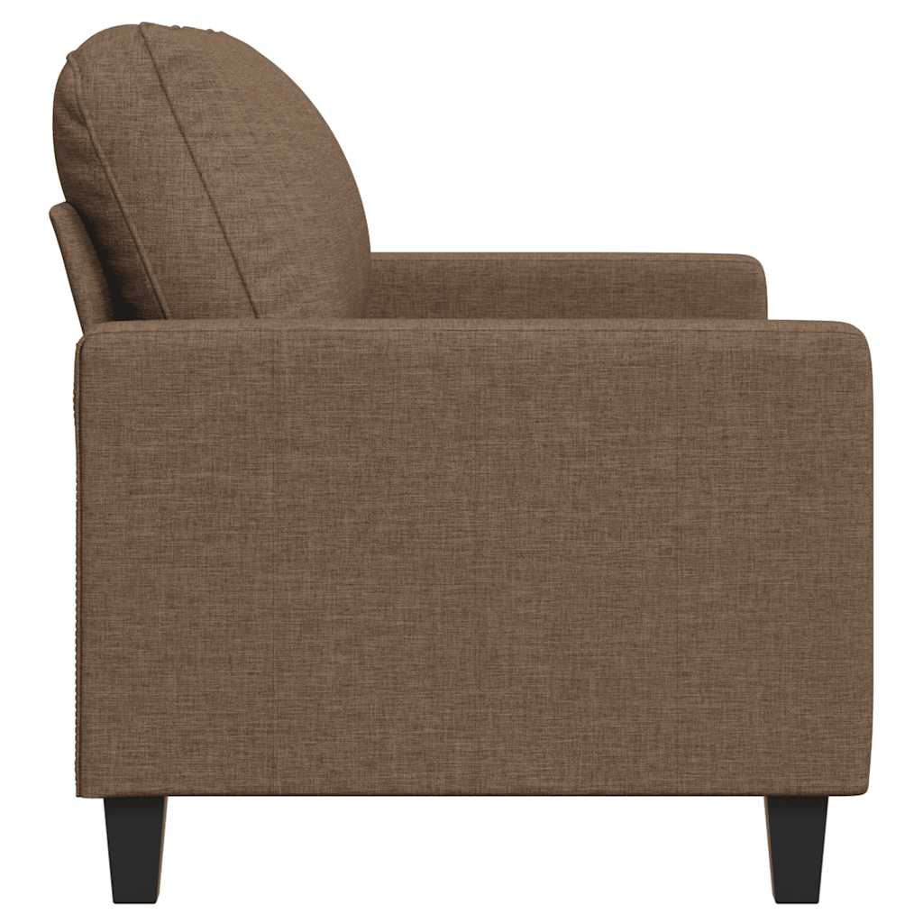 vidaXL Sofa 2-osobowa, brązowa, 120 cm, tapicerowana tkaniną