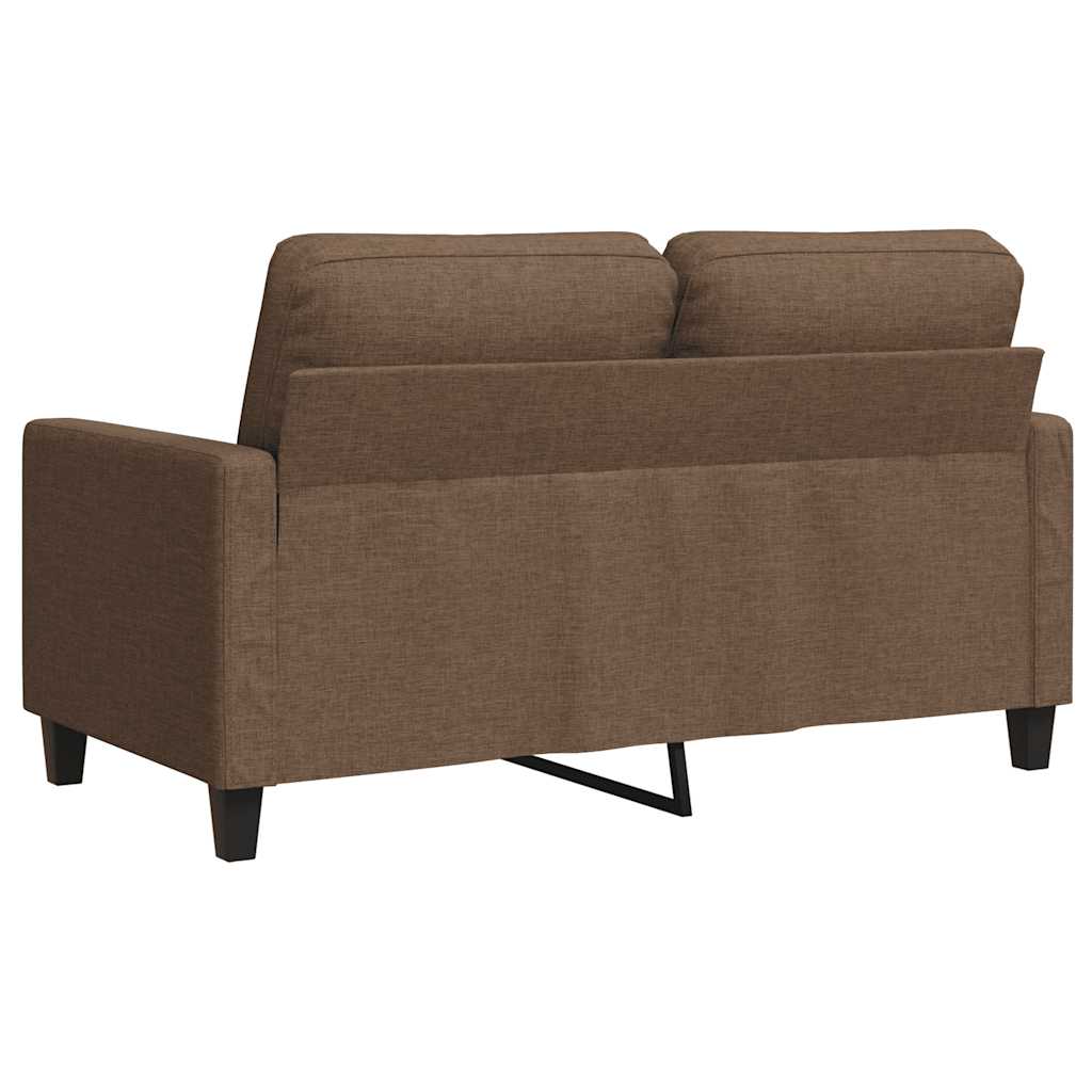 vidaXL Sofa 2-osobowa, brązowa, 120 cm, tapicerowana tkaniną