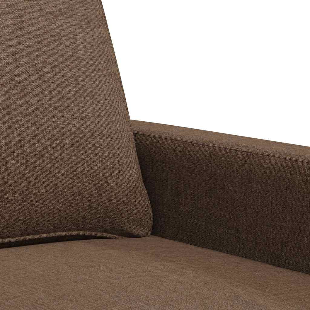 vidaXL Sofa 2-osobowa, brązowa, 120 cm, tapicerowana tkaniną
