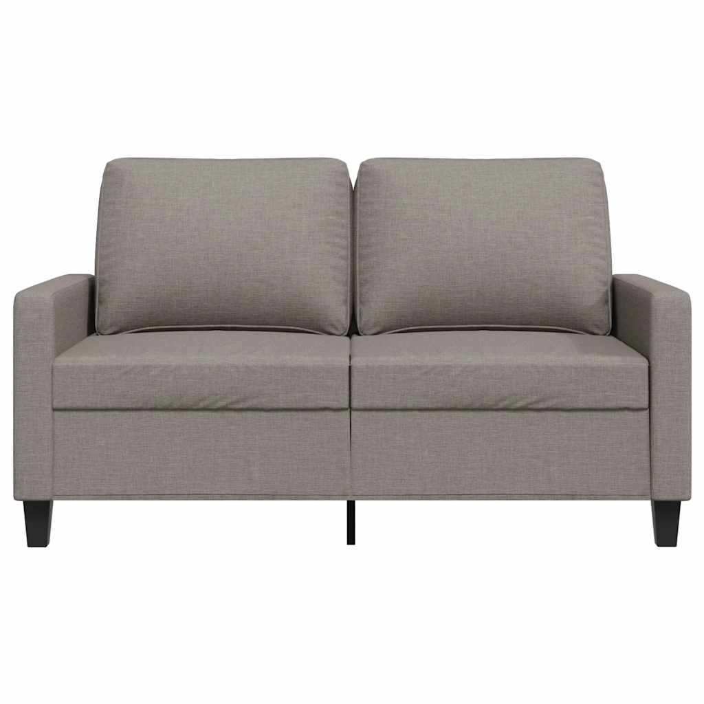 vidaXL Sofa 2-osobowa, kolor taupe, 120 cm, tapicerowana tkaniną