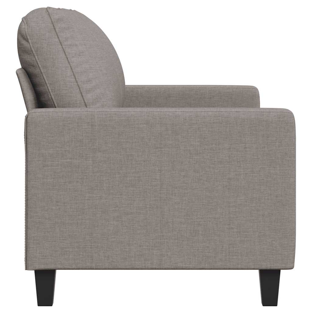 vidaXL Sofa 2-osobowa, kolor taupe, 120 cm, tapicerowana tkaniną
