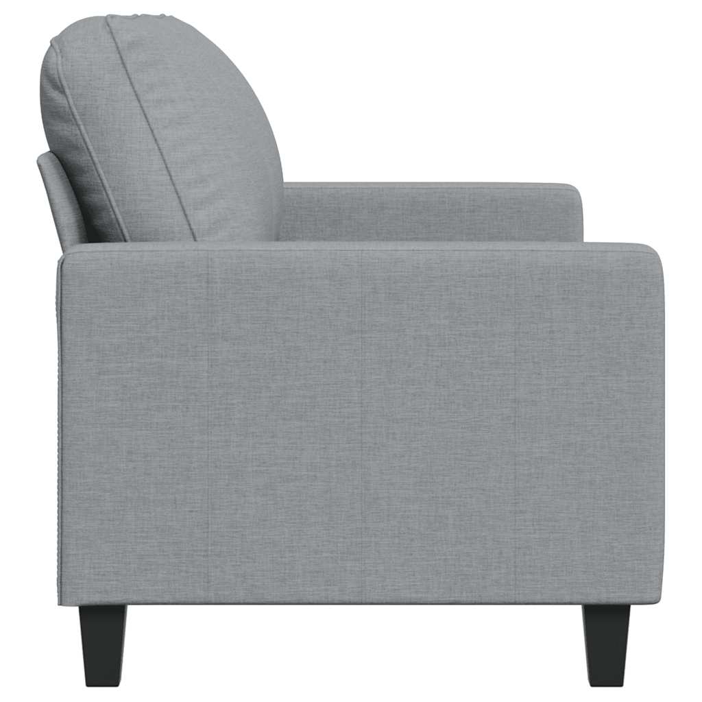 vidaXL Sofa 2-osobowa, jasnoszara, 140 cm, tapicerowana tkaniną