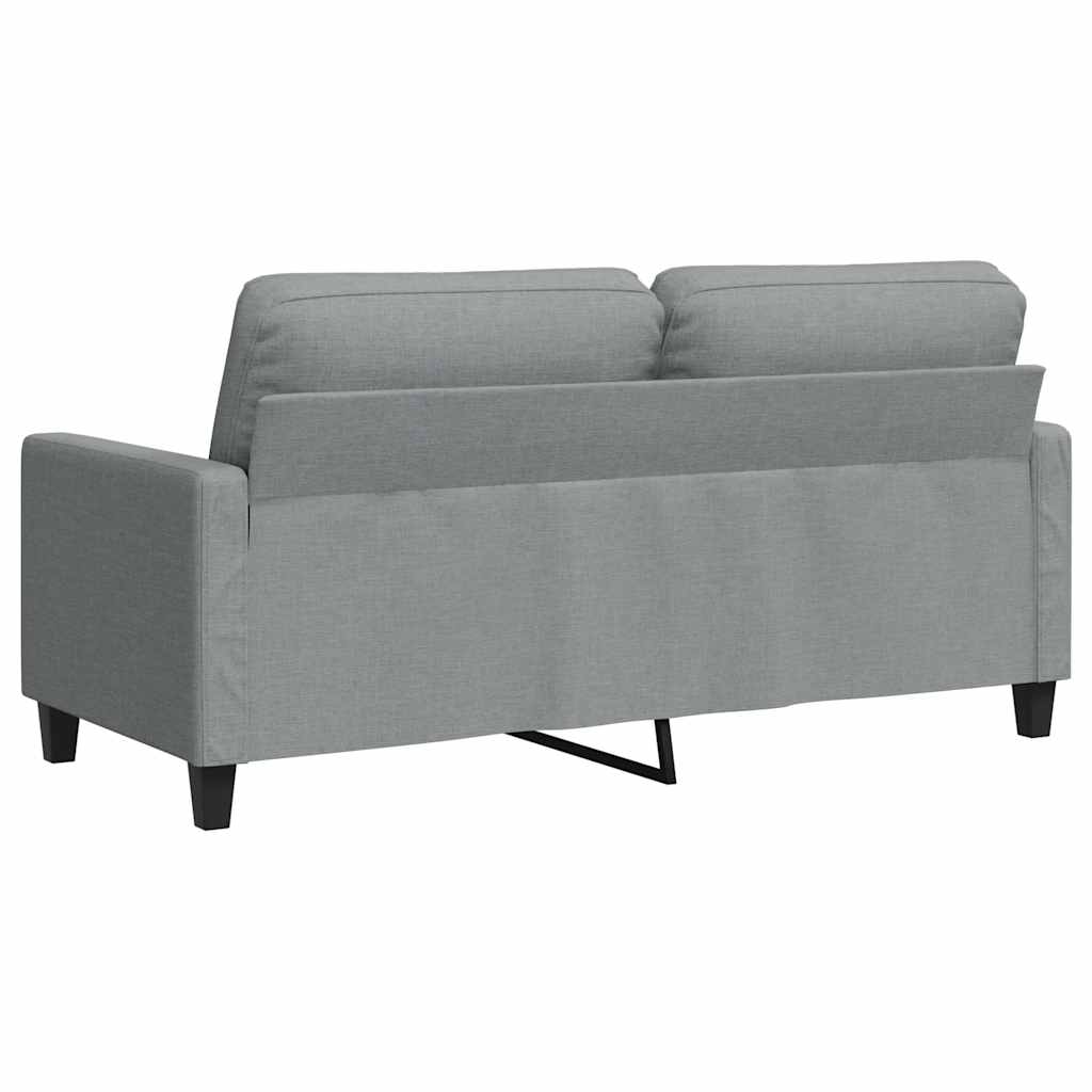 vidaXL Sofa 2-osobowa, jasnoszara, 140 cm, tapicerowana tkaniną