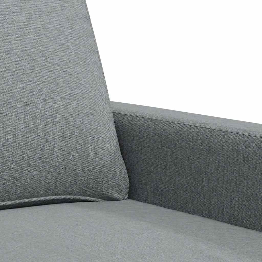 vidaXL Sofa 2-osobowa, jasnoszara, 140 cm, tapicerowana tkaniną