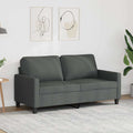 vidaXL Sofa 2-osobowa, ciemnoszara, 140 cm, tapicerowana tkaniną