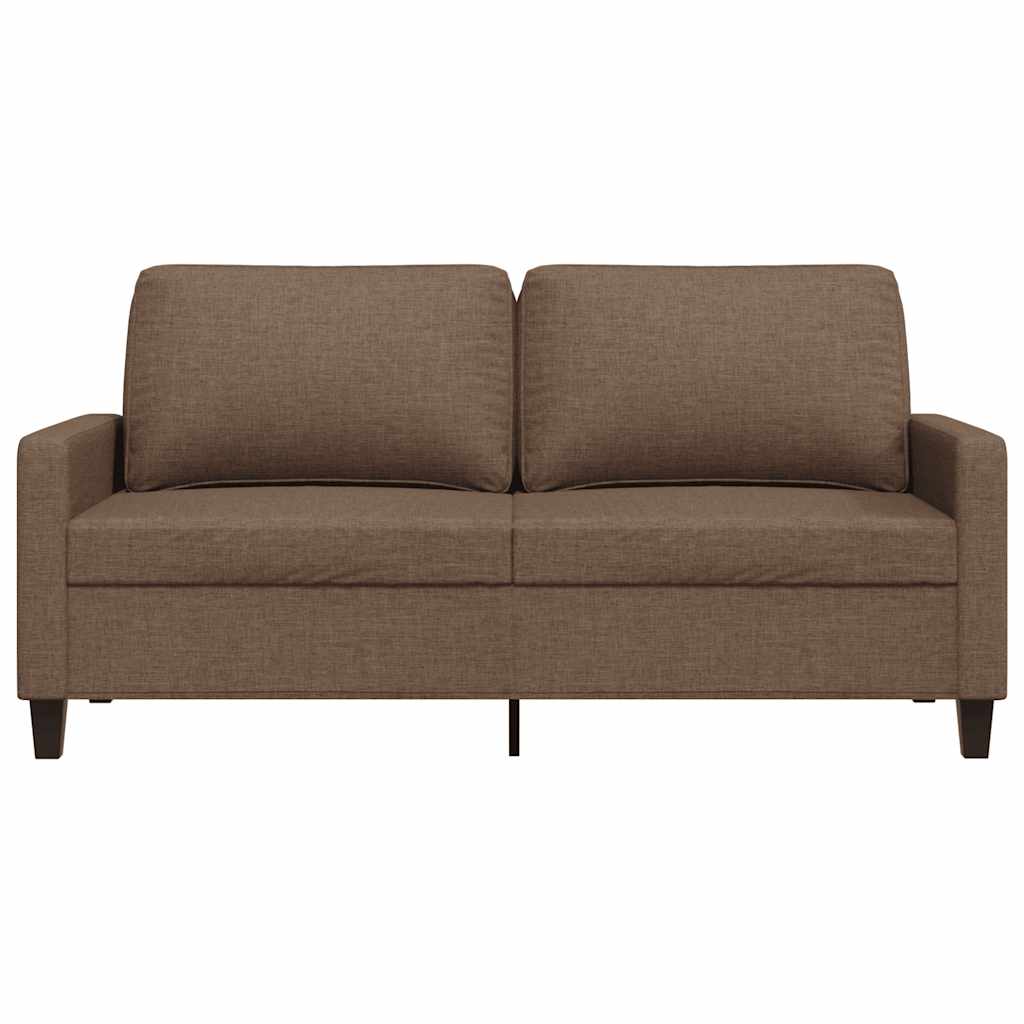 vidaXL Sofa 2-osobowa, brązowa, 140 cm, tapicerowana tkaniną