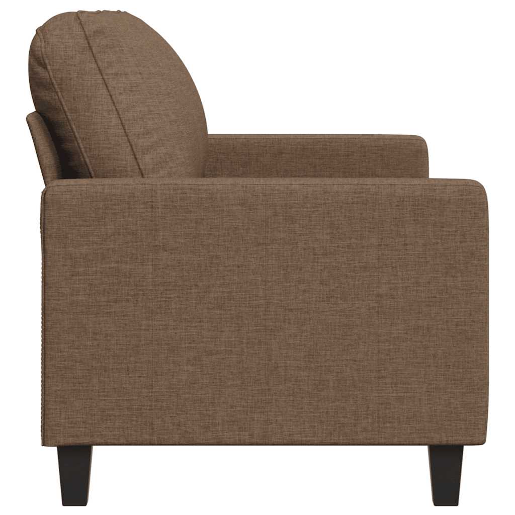 vidaXL Sofa 2-osobowa, brązowa, 140 cm, tapicerowana tkaniną
