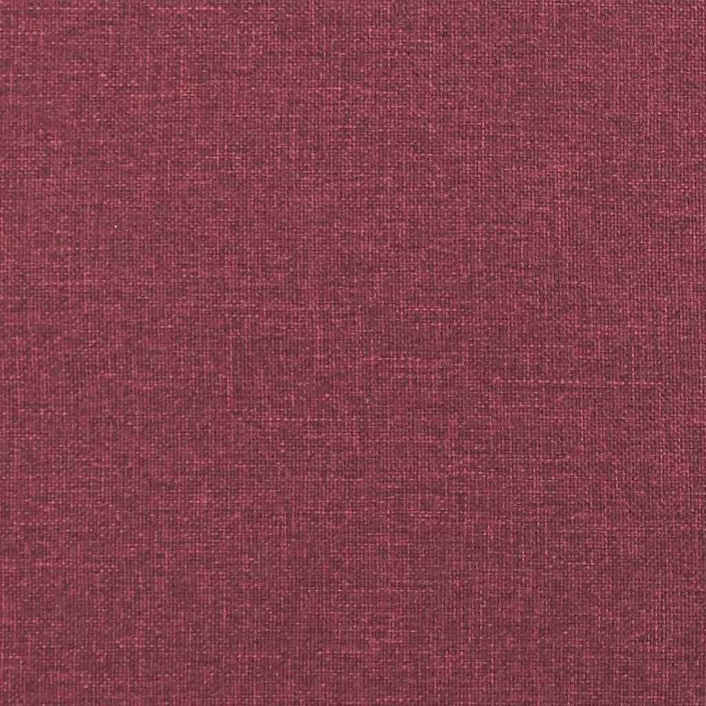vidaXL Sofa 2-osobowa, winna czerwień, 140 cm, tapicerowana tkaniną