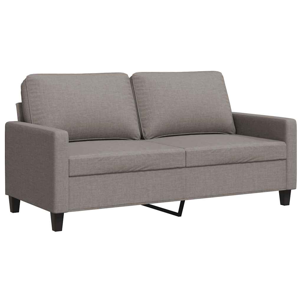 vidaXL Sofa 2-osobowa, kolor taupe, 140 cm, tapicerowana tkaniną