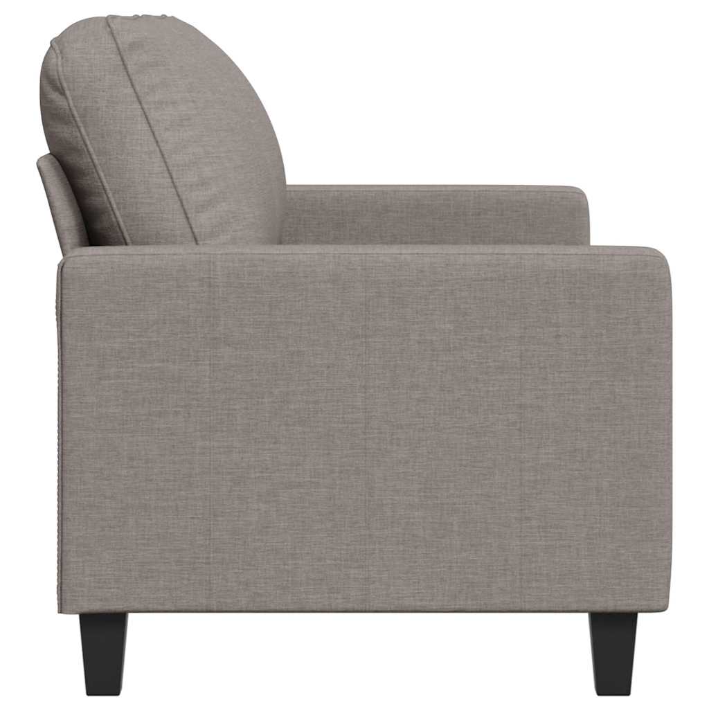 vidaXL Sofa 2-osobowa, kolor taupe, 140 cm, tapicerowana tkaniną