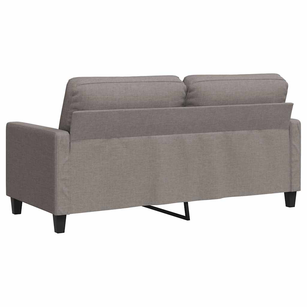vidaXL Sofa 2-osobowa, kolor taupe, 140 cm, tapicerowana tkaniną