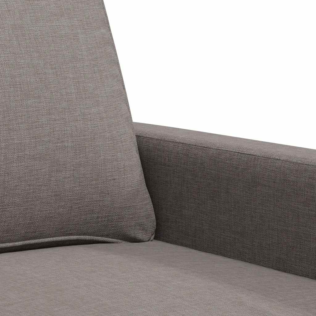 vidaXL Sofa 2-osobowa, kolor taupe, 140 cm, tapicerowana tkaniną