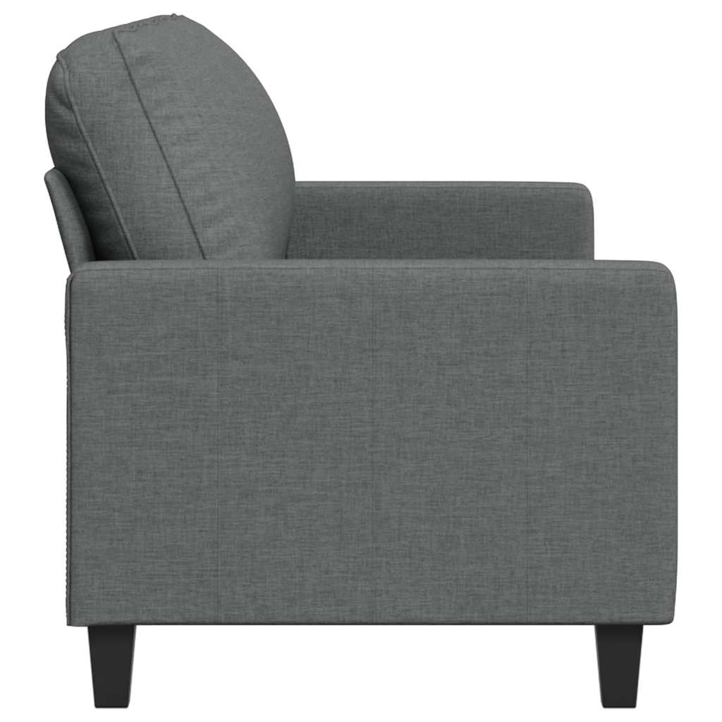 vidaXL Sofa 3-osobowa, ciemnoszara, 180 cm, tapicerowana tkaniną