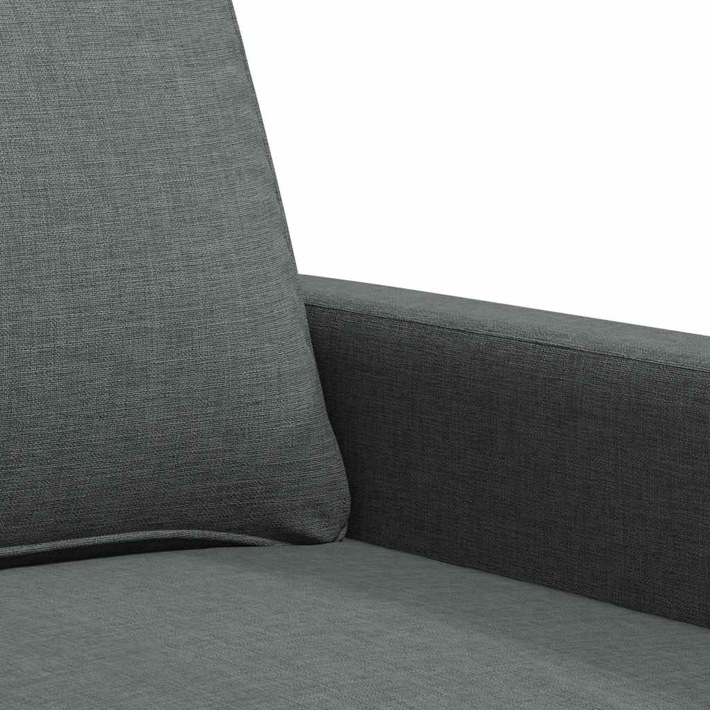 vidaXL Sofa 3-osobowa, ciemnoszara, 180 cm, tapicerowana tkaniną