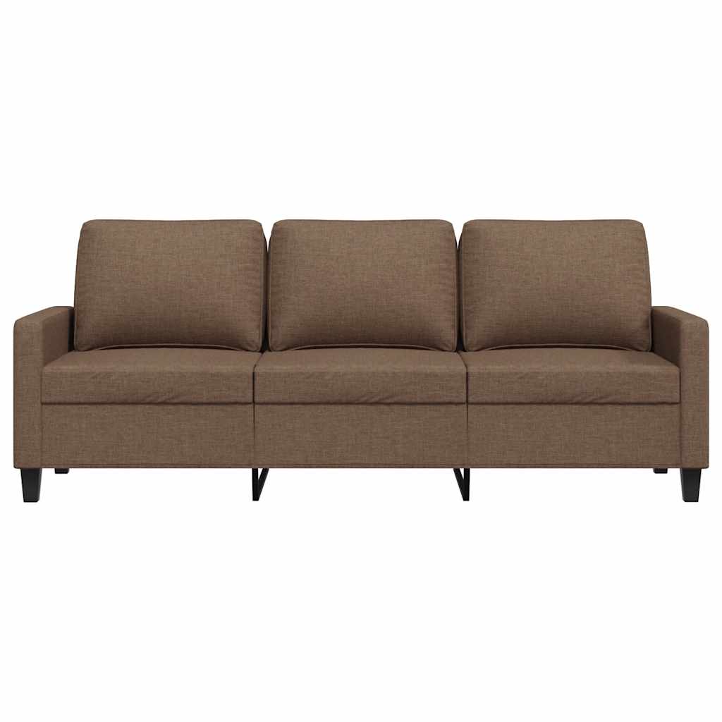 vidaXL Sofa 3-osobowa, brązowa, 180 cm, tapicerowana tkaniną