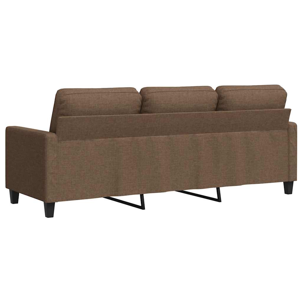 vidaXL Sofa 3-osobowa, brązowa, 180 cm, tapicerowana tkaniną