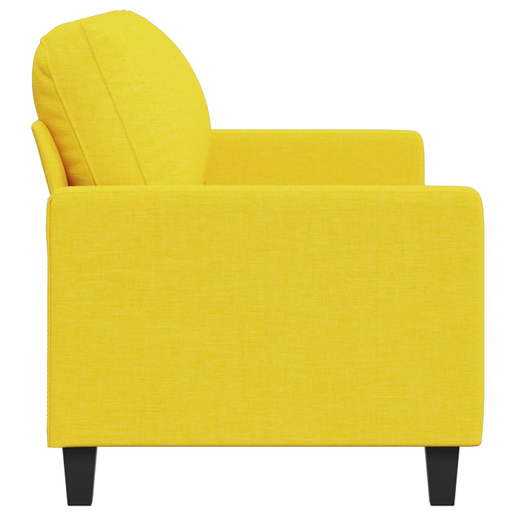 vidaXL Sofa 3-osobowa, jasnożółta, 180 cm, tapicerowana tkaniną