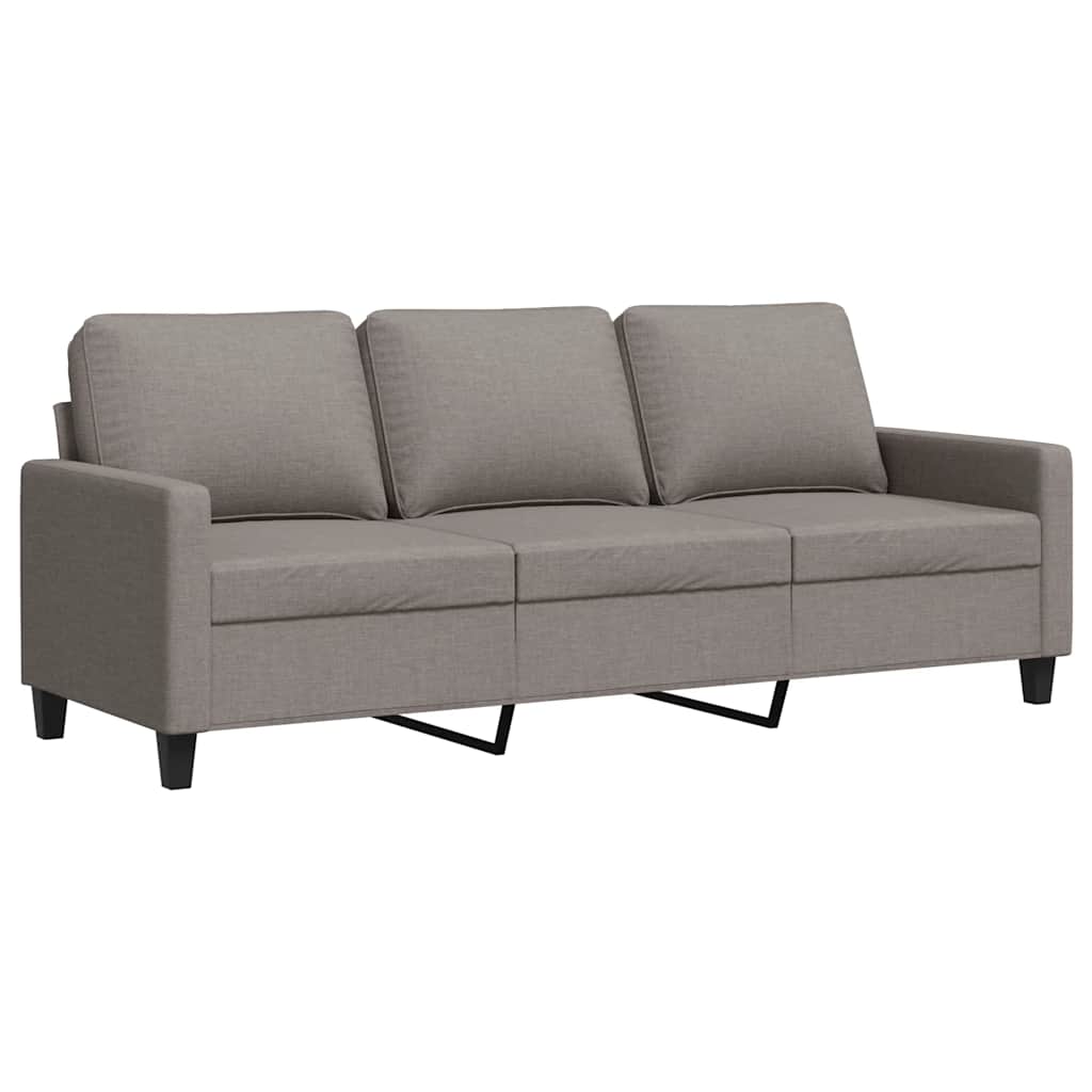 vidaXL Sofa 3-osobowa, kolor taupe, 180 cm, tapicerowana tkaniną