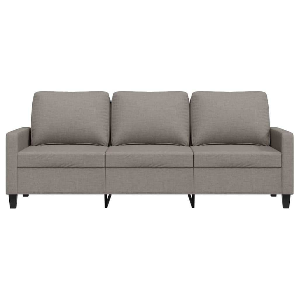 vidaXL Sofa 3-osobowa, kolor taupe, 180 cm, tapicerowana tkaniną