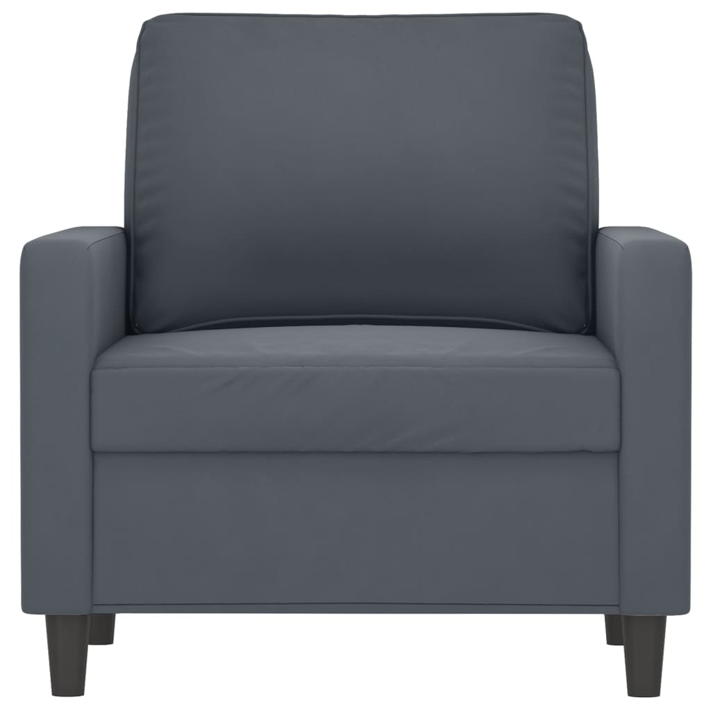 vidaXL Fotel, ciemnoszary, 60 cm, obity aksamitem