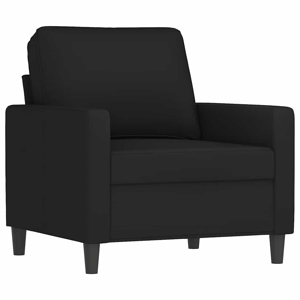 vidaXL Fotel, czarny, 60 cm, obity aksamitem