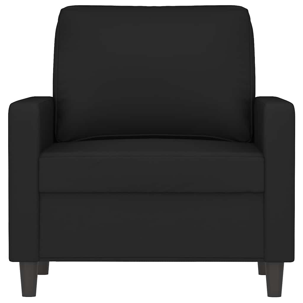 vidaXL Fotel, czarny, 60 cm, obity aksamitem