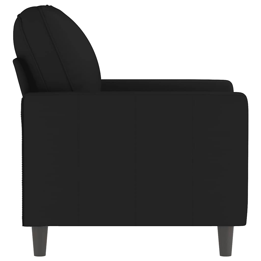 vidaXL Fotel, czarny, 60 cm, obity aksamitem