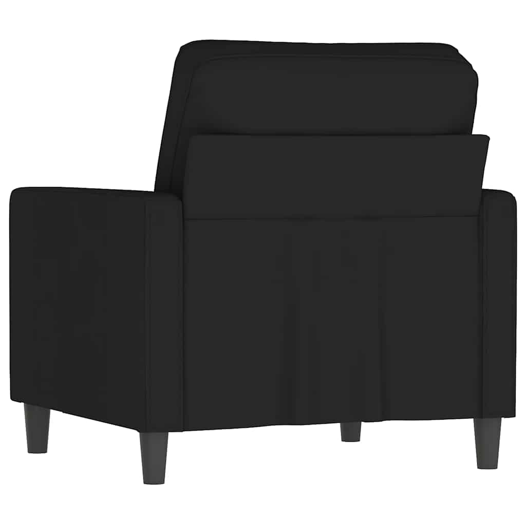 vidaXL Fotel, czarny, 60 cm, obity aksamitem