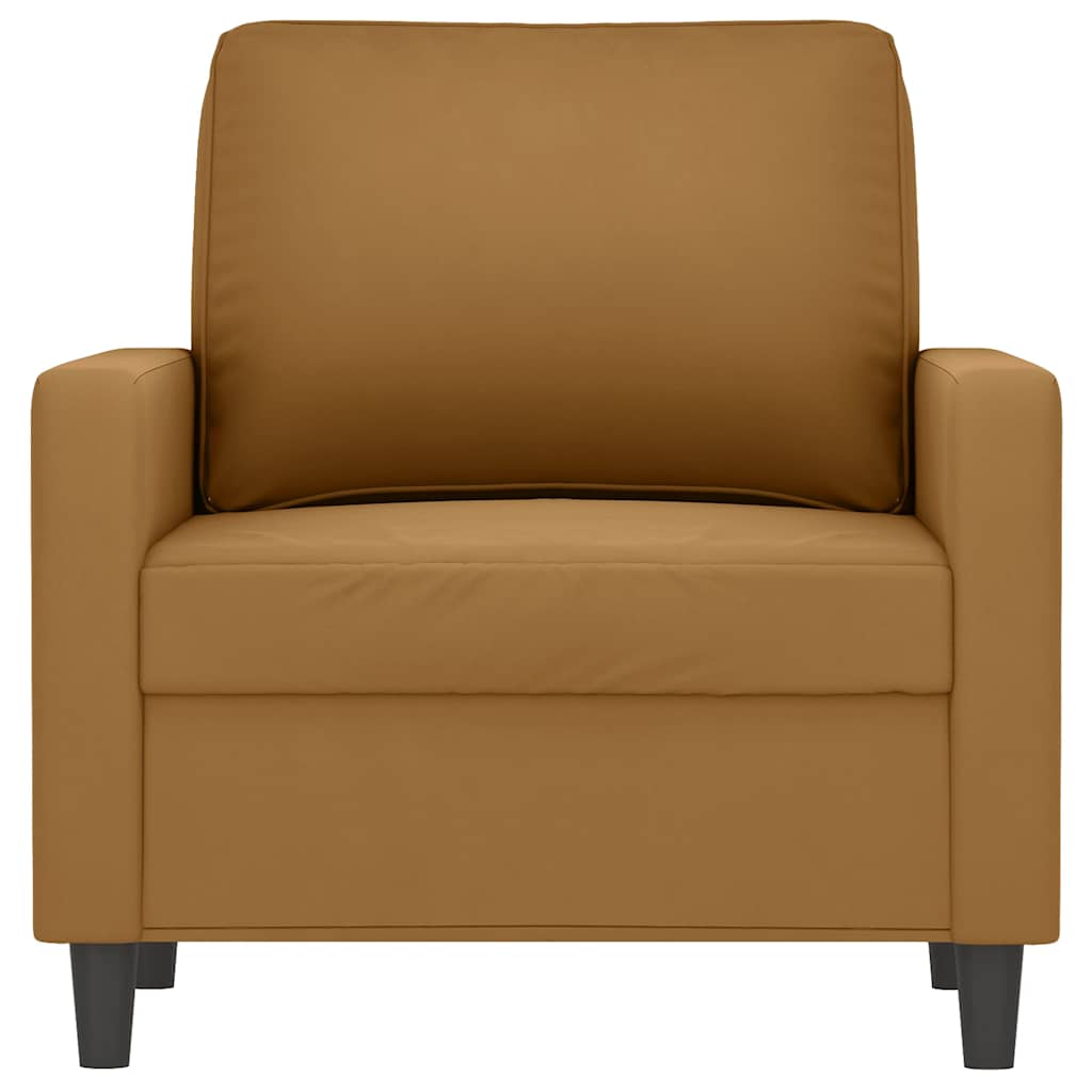 vidaXL Fotel, brązowy, 60 cm, obity aksamitem