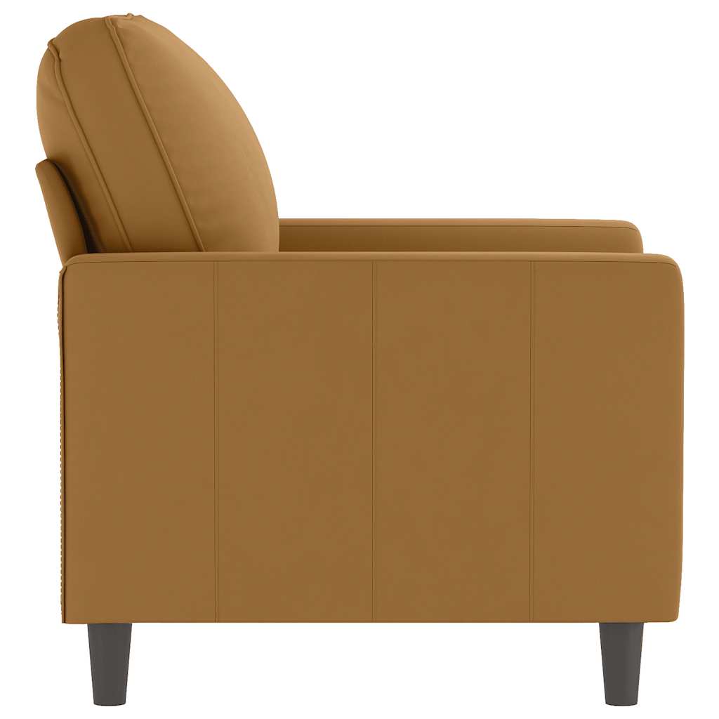vidaXL Fotel, brązowy, 60 cm, obity aksamitem