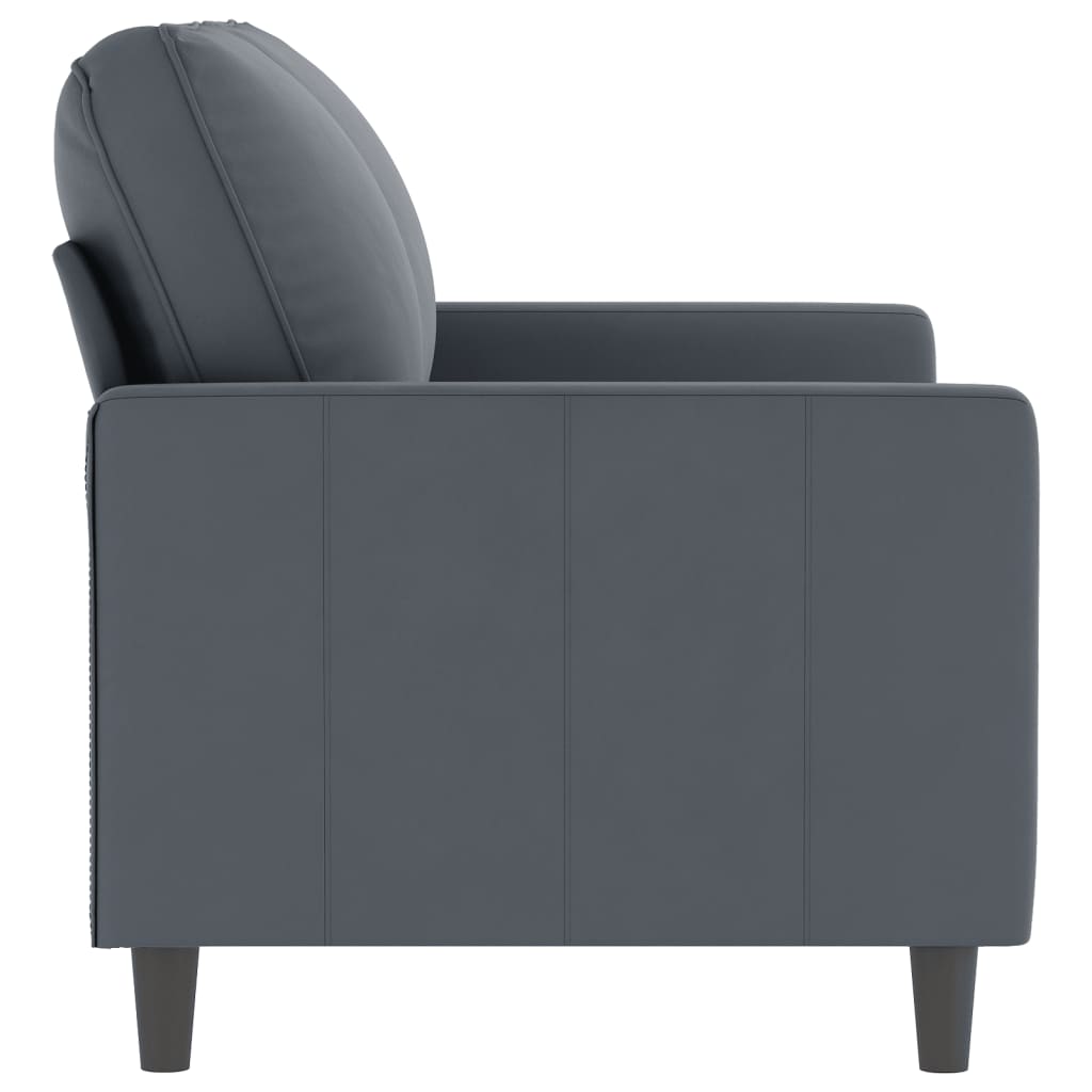 vidaXL Sofa 2-osobowa, ciemnoszary, 120 cm, tapicerowana aksamitem
