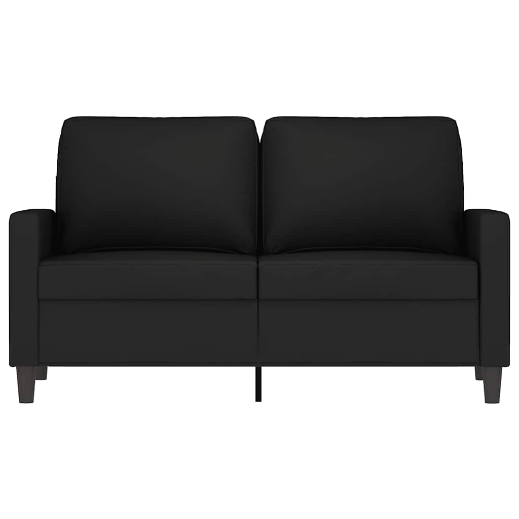 vidaXL Sofa 2-osobowa, czarna, 120 cm, tapicerowana aksamitem