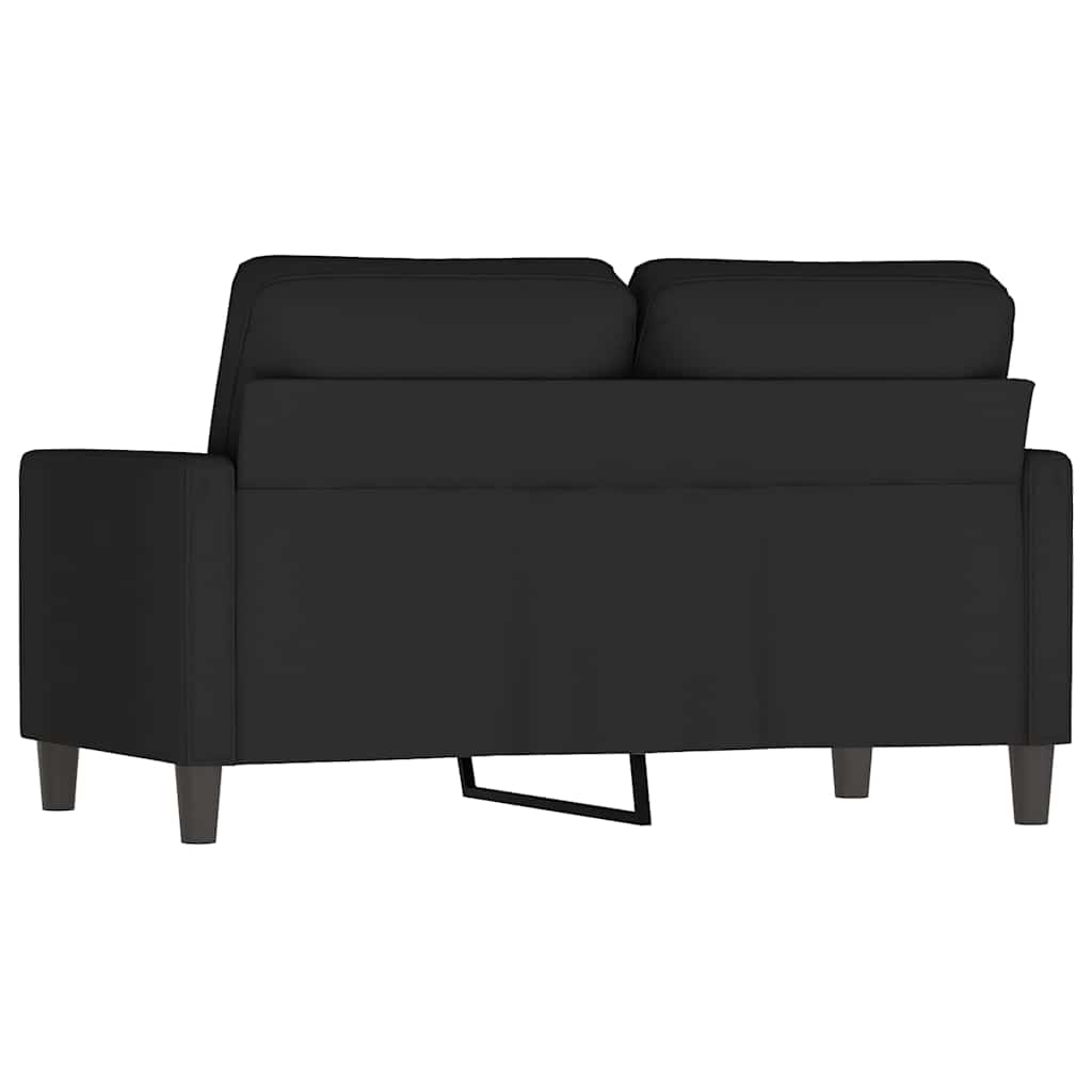 vidaXL Sofa 2-osobowa, czarna, 120 cm, tapicerowana aksamitem