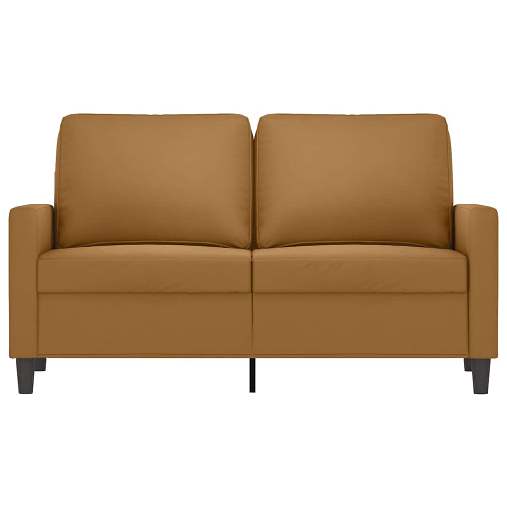 vidaXL Sofa 2-osobowa, brązowy, 120 cm, tapicerowana aksamitem