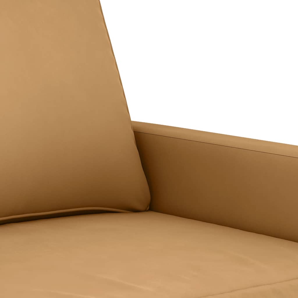 vidaXL Sofa 2-osobowa, brązowy, 120 cm, tapicerowana aksamitem