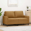 vidaXL Sofa 2-osobowa, brązowy, 120 cm, tapicerowana aksamitem