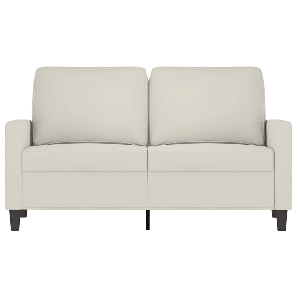 vidaXL Sofa 2-osobowa, kremowy, 120 cm, tapicerowana aksamitem