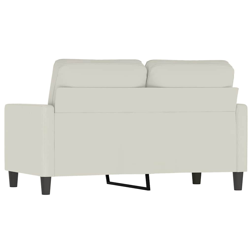 vidaXL Sofa 2-osobowa, kremowy, 120 cm, tapicerowana aksamitem