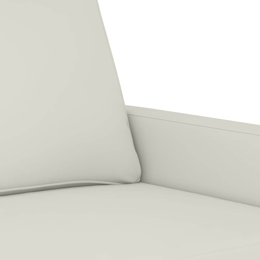vidaXL Sofa 2-osobowa, kremowy, 120 cm, tapicerowana aksamitem