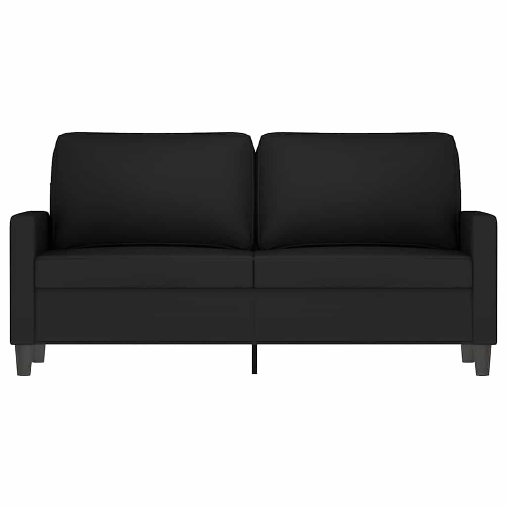 vidaXL Sofa 2-osobowa, czarna, 140 cm, tapicerowana aksamitem